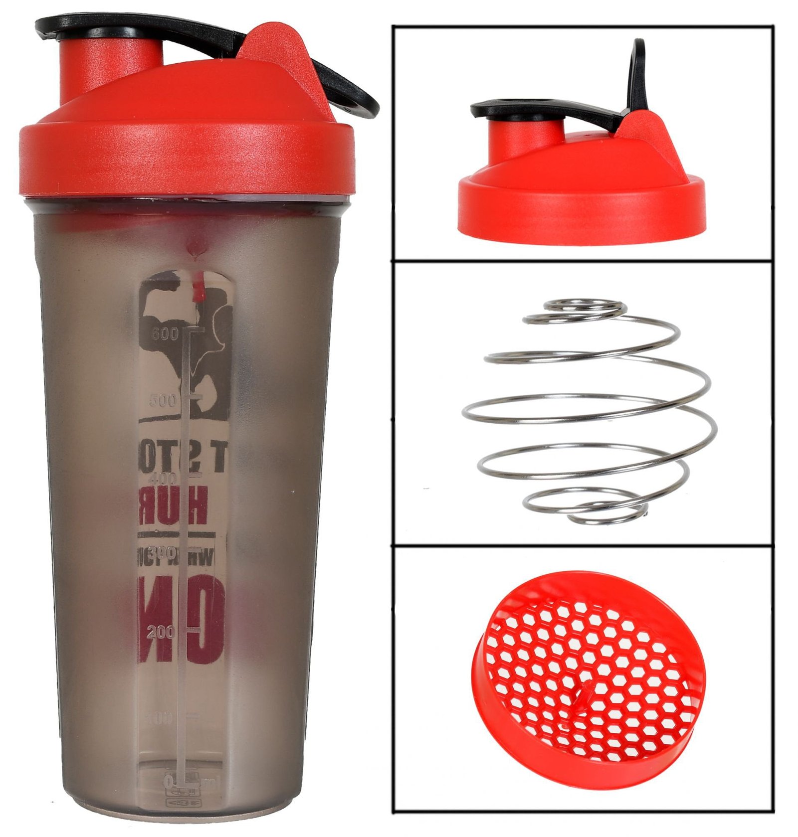 SAND DUNE Set of 1, 900 ml Each Red Unbreakable Shaker/Sipper Pet Bottle,  100% Leakproof, BPA-Free Blender Bottle, Ideal for Water, Whey Protein,  Preworkout, Shakes 